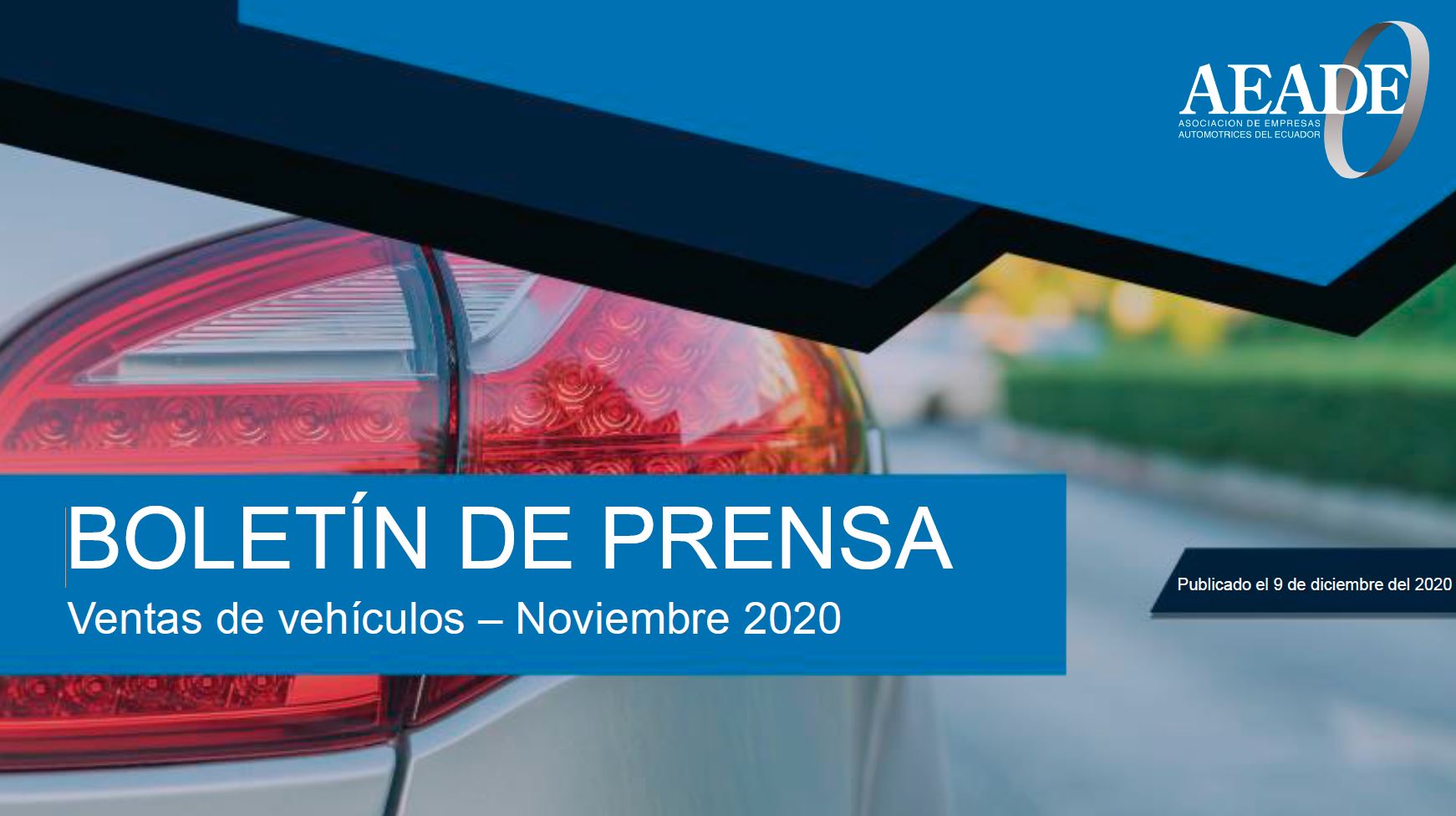 Boletín de ventas para prensa: ventas de vehículos – Diciembre