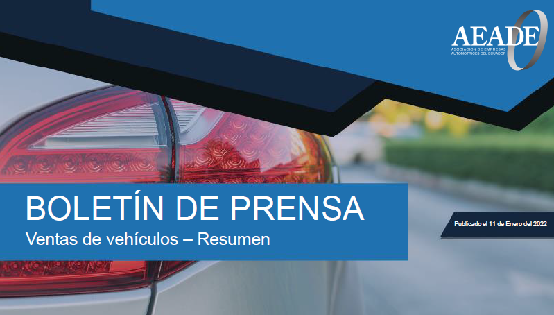 Boletín de ventas para prensa: ventas de vehículos – Enero 2022