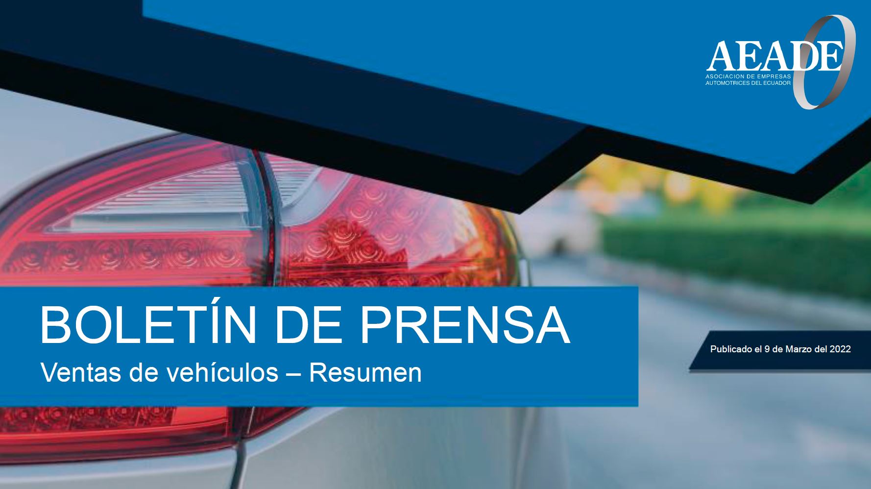 Boletín de ventas para prensa: ventas de vehículos – Marzo 2022