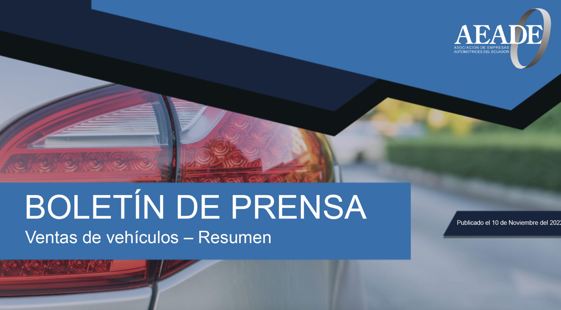 Boletín de ventas para prensa: ventas de vehículos – Noviembre 2022