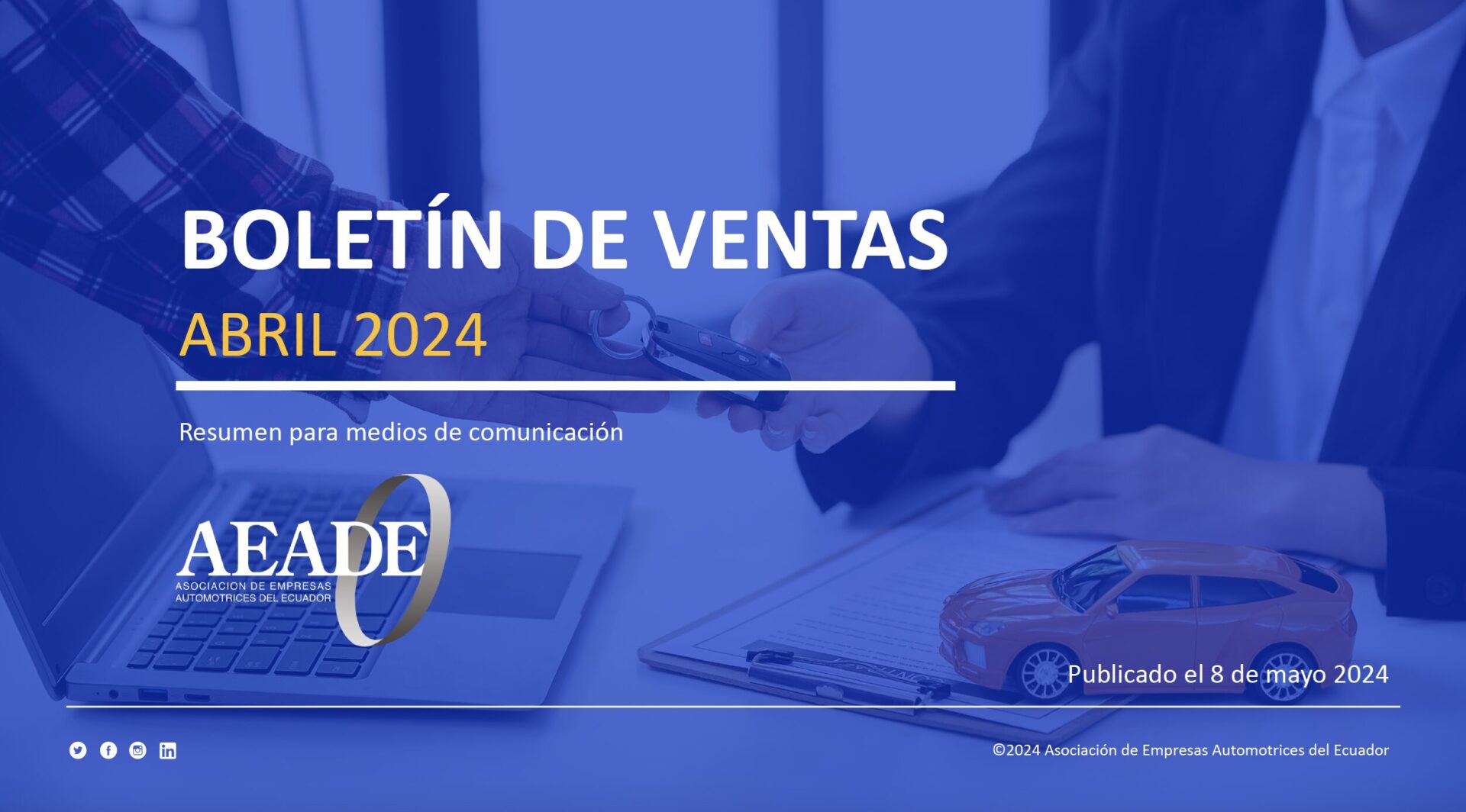 Boletín de ventas para prensa: ventas de vehículos – Mayo 2024