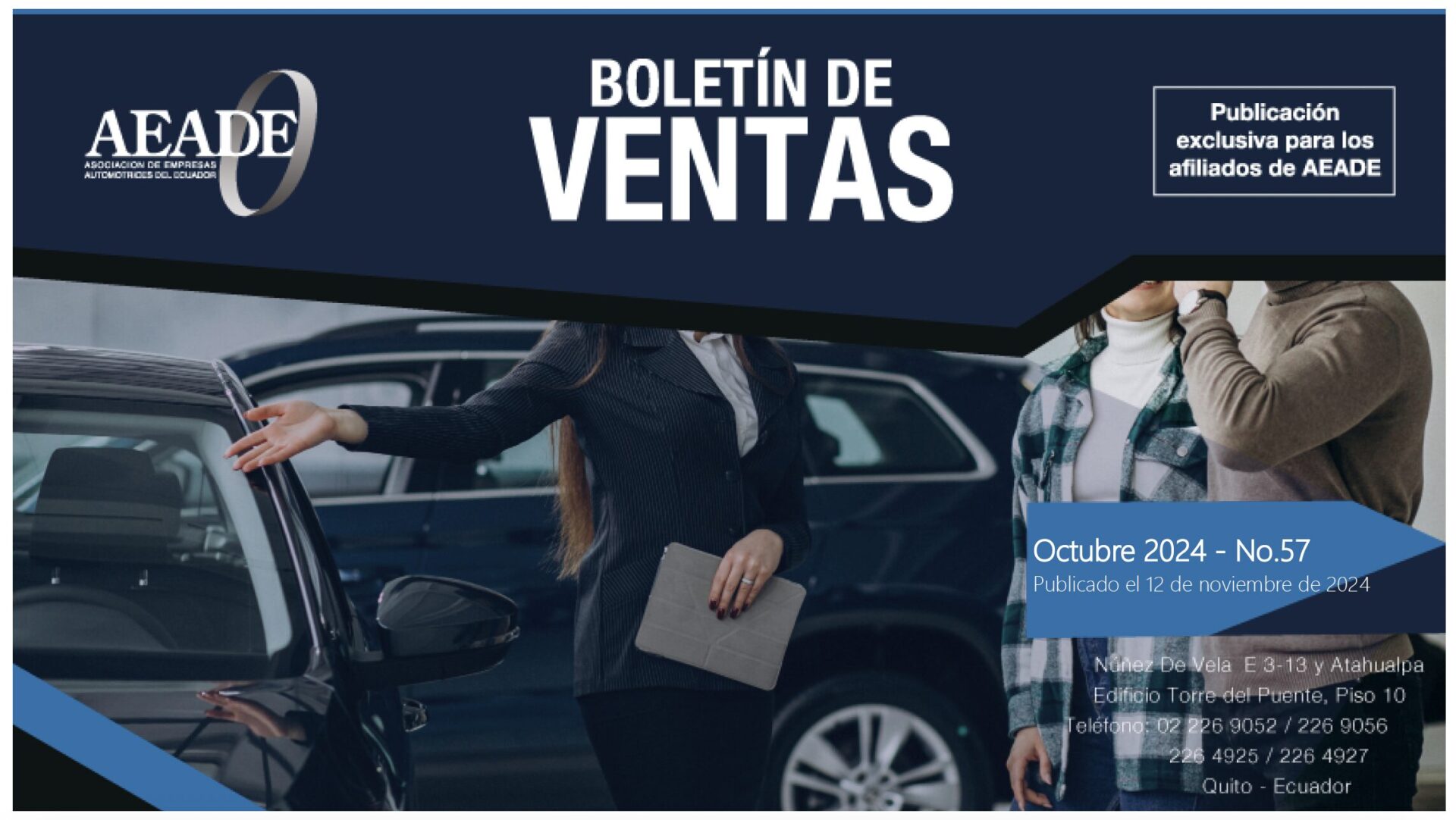 Boletín de ventas para prensa: ventas de vehículos – Noviembre 2024